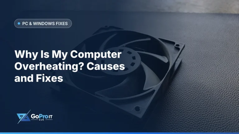 Black computer cooling fan lying on a dark leather surface