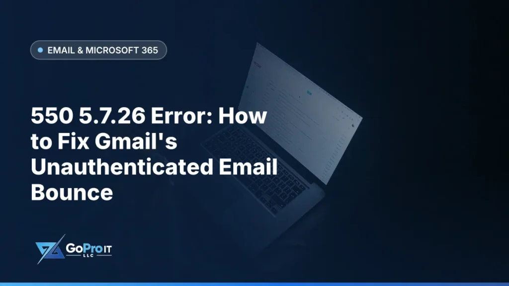 Open laptop glowing in a dark room with an email inbox on screen