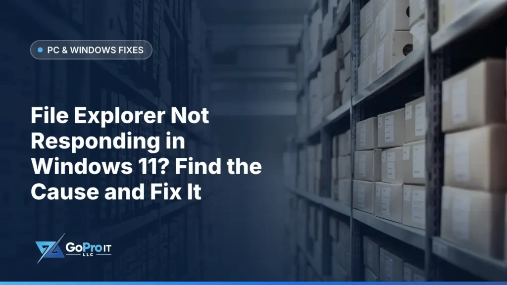 Long aisle of archive shelves filled with labeled storage boxes
